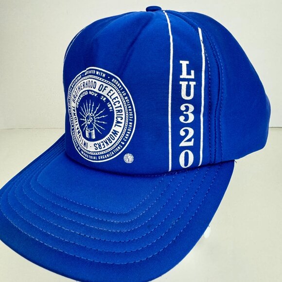 Vtg Blue IBEW LU320 International Brotherhood Electrical Worker Snapback Hat Cap - Picture 4 of 12